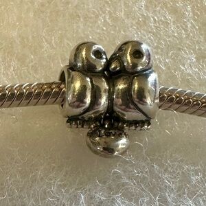 Pandora silver love birds charm